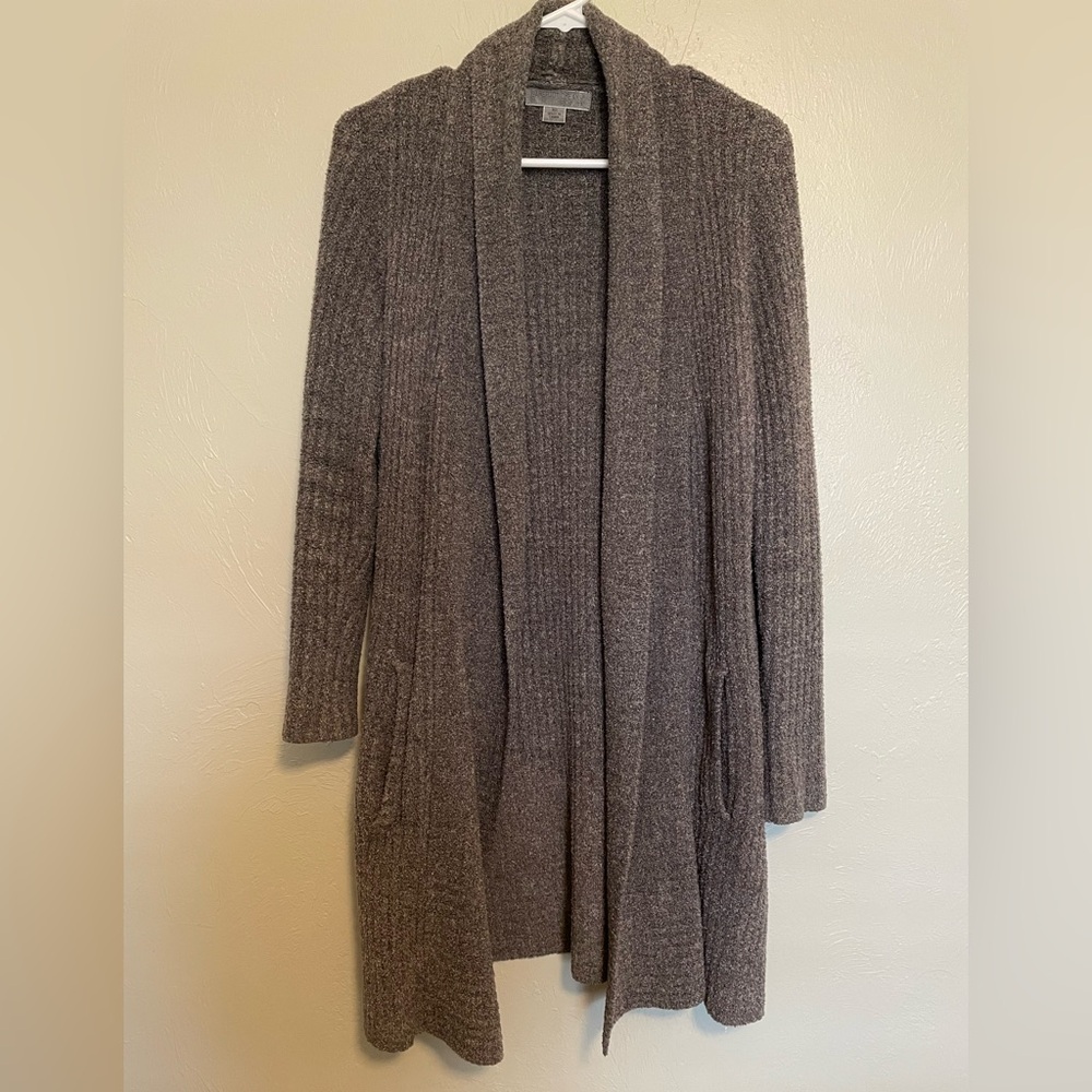Barefoot Dreams Cozychic Lite Gray Cardigan Duster